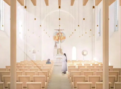 Visualisierung der neu gestalteten Klosterkirche